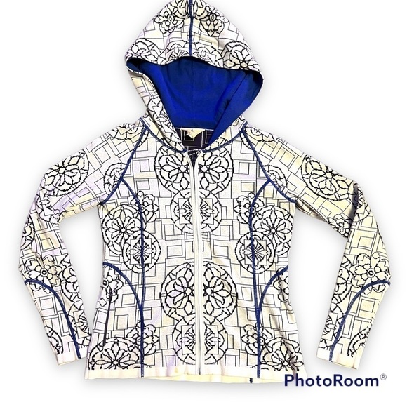 Ascend Floral Stained Glass Zipper Hoodie Small - Picture 1 of 4